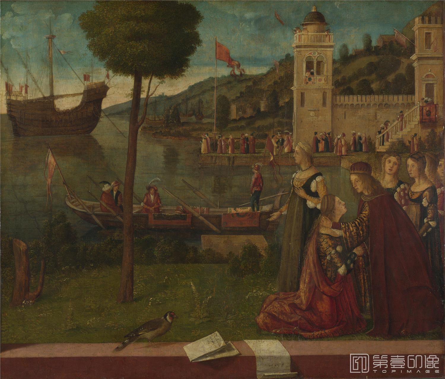 油画-大英博物馆藏画-Vittore Carpaccio - The Departure of Ceyx-2318